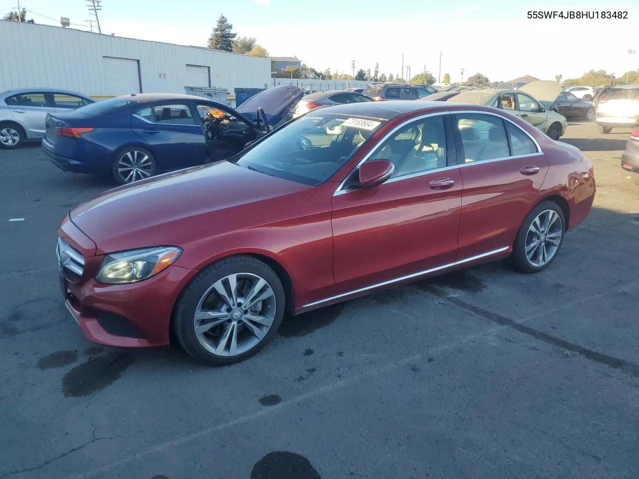 2017 Mercedes-Benz C 300 VIN: 55SWF4JB8HU183482 Lot: 73183684