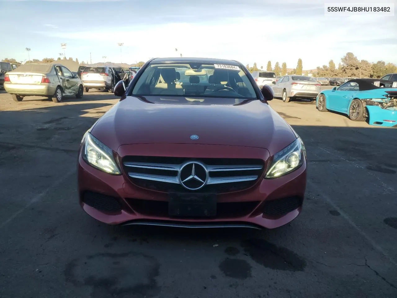 2017 Mercedes-Benz C 300 VIN: 55SWF4JB8HU183482 Lot: 73183684