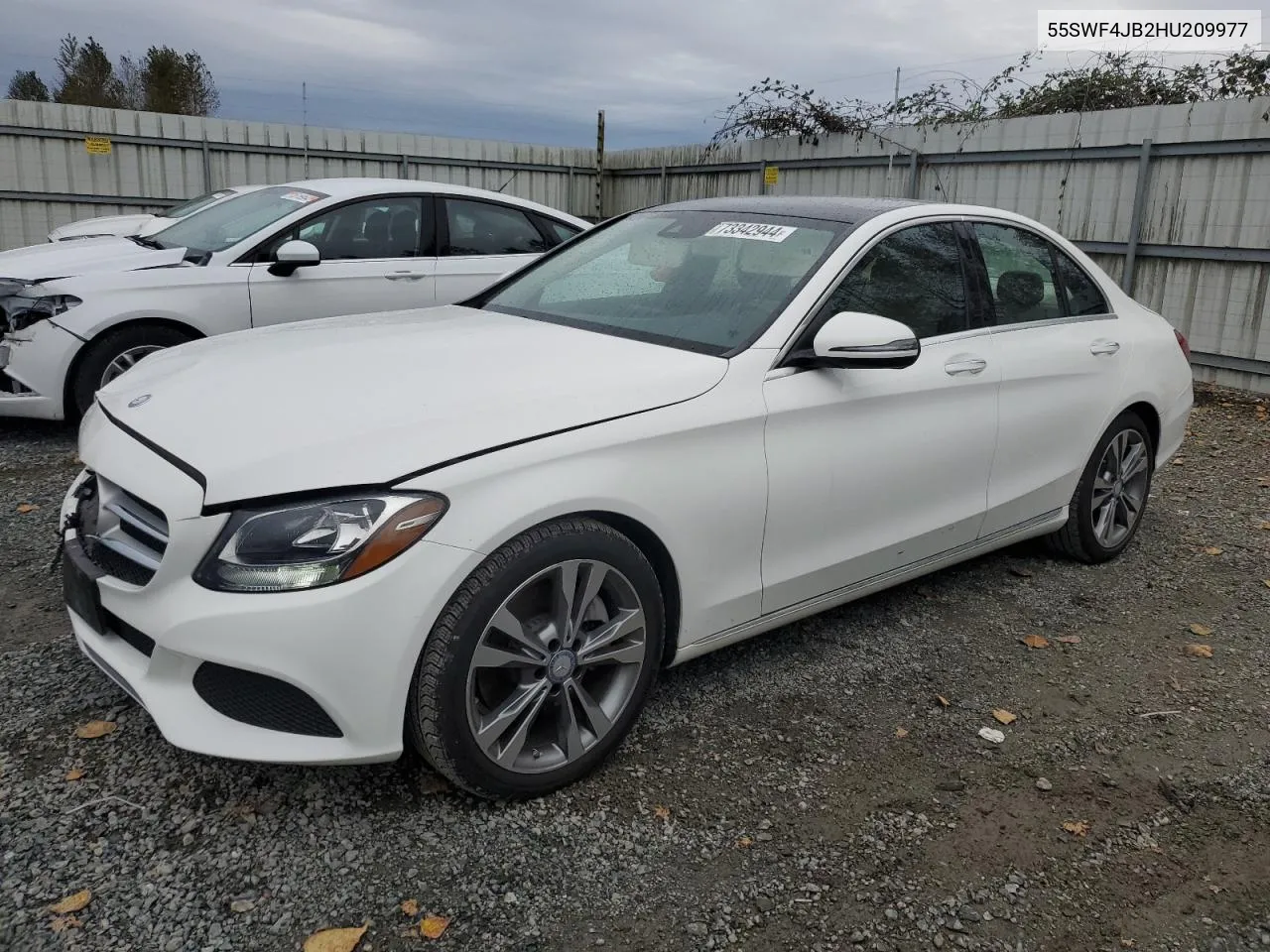 2017 Mercedes-Benz C 300 VIN: 55SWF4JB2HU209977 Lot: 73342944