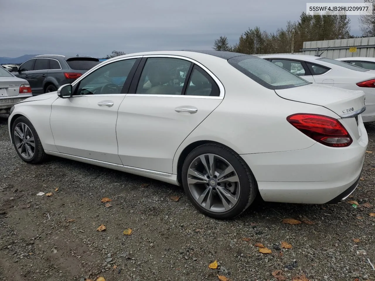 2017 Mercedes-Benz C 300 VIN: 55SWF4JB2HU209977 Lot: 73342944