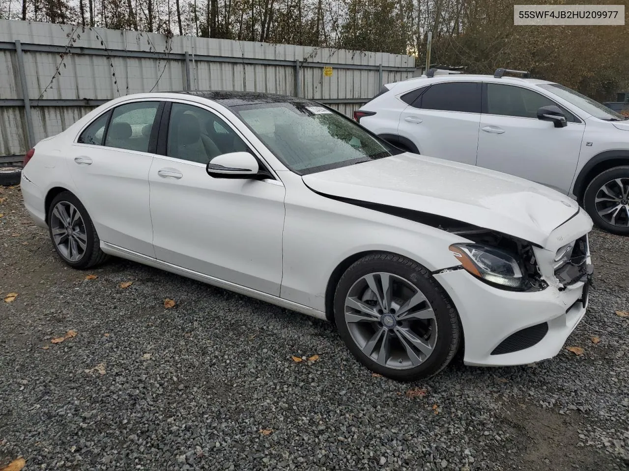 2017 Mercedes-Benz C 300 VIN: 55SWF4JB2HU209977 Lot: 73342944