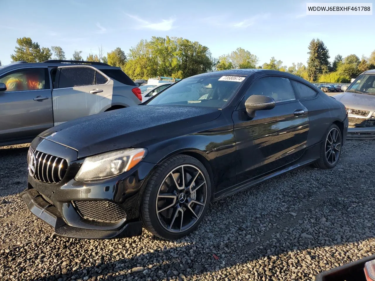 2017 Mercedes-Benz C 43 4Matic Amg VIN: WDDWJ6EBXHF461788 Lot: 73580674