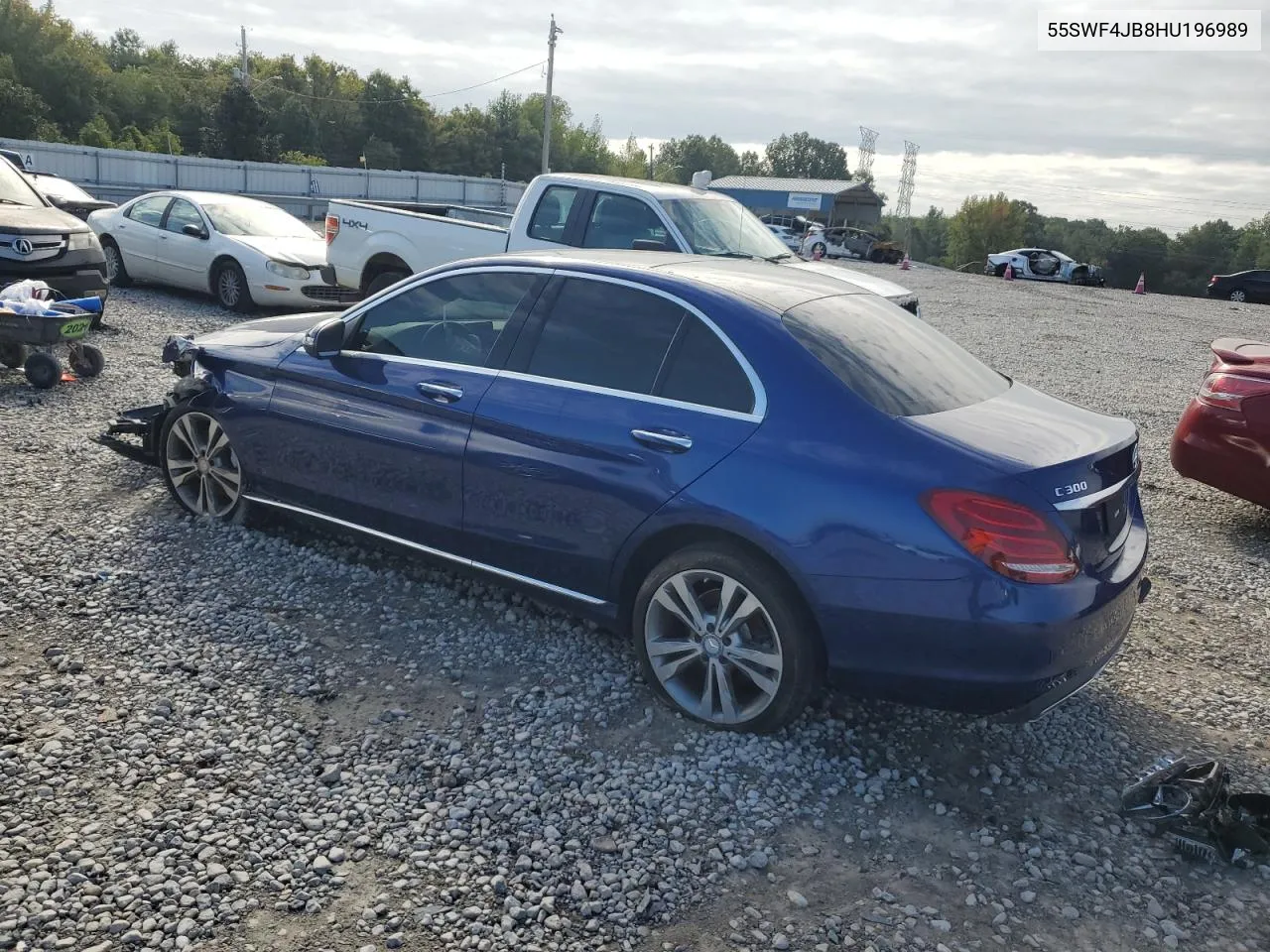 2017 Mercedes-Benz C 300 VIN: 55SWF4JB8HU196989 Lot: 73604554