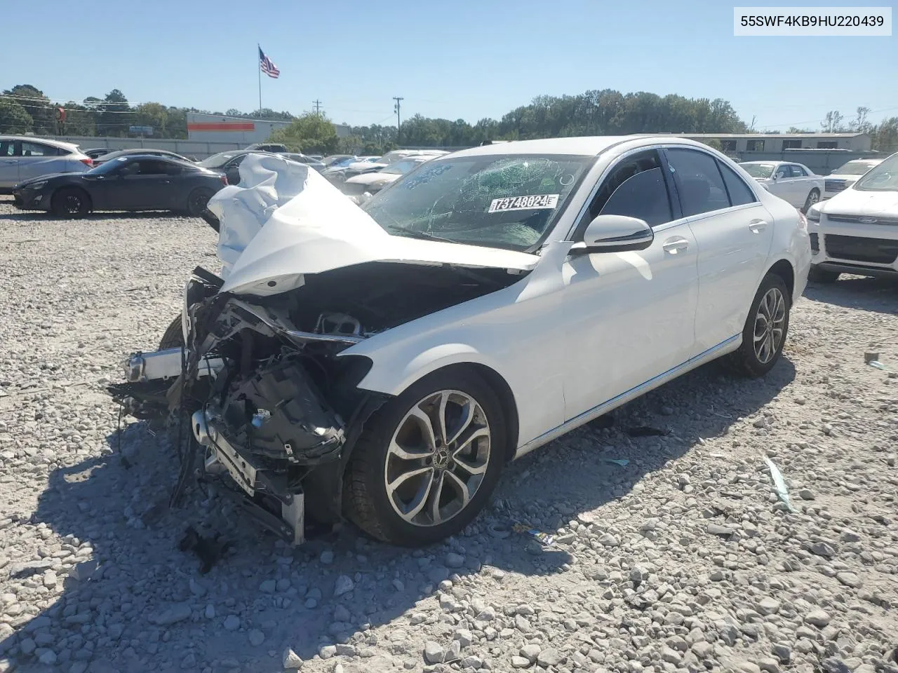 2017 Mercedes-Benz C 300 4Matic VIN: 55SWF4KB9HU220439 Lot: 73748024