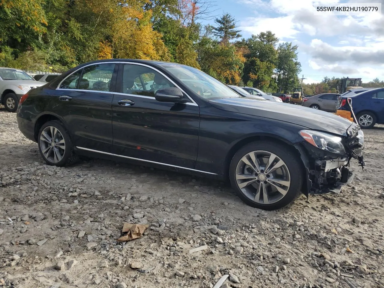 2017 Mercedes-Benz C 300 4Matic VIN: 55SWF4KB2HU190779 Lot: 74034794