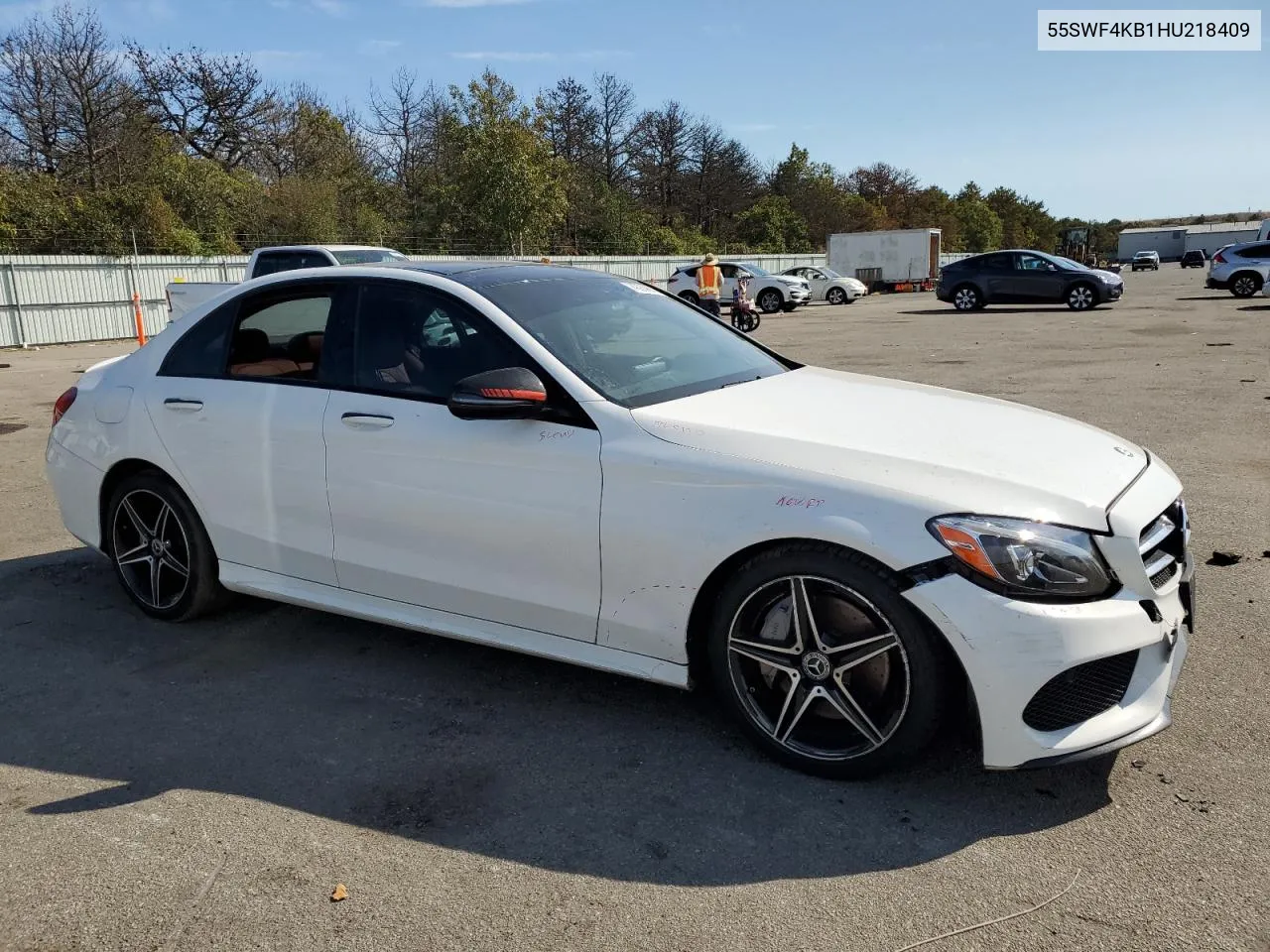 2017 Mercedes-Benz C 300 4Matic VIN: 55SWF4KB1HU218409 Lot: 74298994