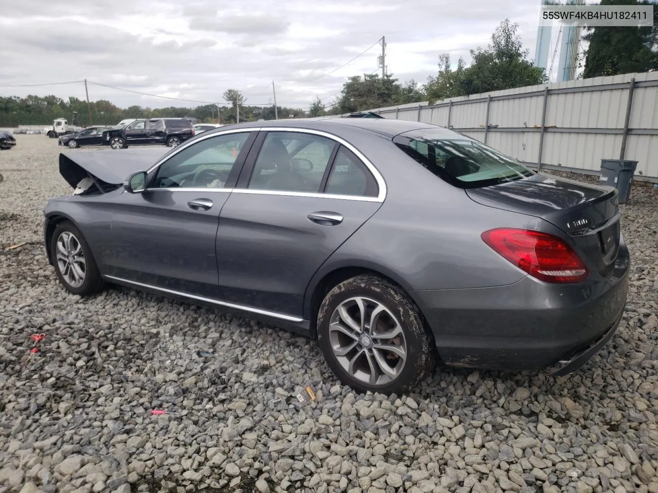 2017 Mercedes-Benz C 300 4Matic VIN: 55SWF4KB4HU182411 Lot: 74353544