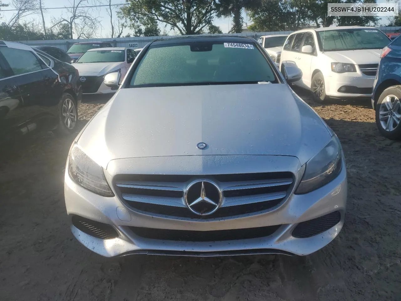 2017 Mercedes-Benz C 300 VIN: 55SWF4JB1HU202244 Lot: 74548034