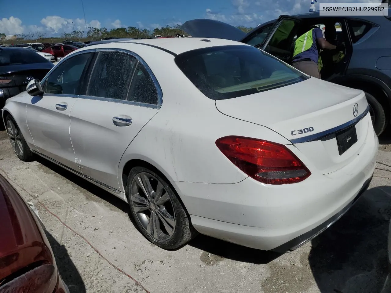 2017 Mercedes-Benz C 300 VIN: 55SWF4JB7HU229982 Lot: 74763634