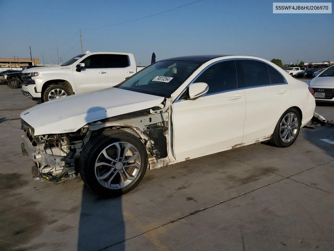 2017 Mercedes-Benz C 300 VIN: 55SWF4JB6HU206970 Lot: 74813264