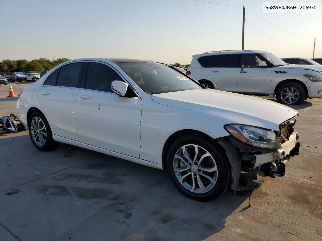 2017 Mercedes-Benz C 300 VIN: 55SWF4JB6HU206970 Lot: 74813264