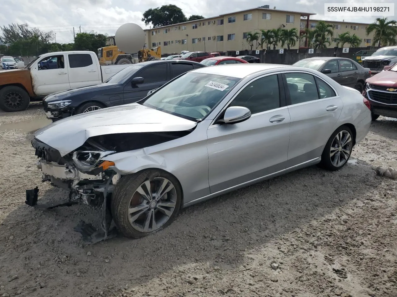 2017 Mercedes-Benz C 300 VIN: 55SWF4JB4HU198271 Lot: 75240834