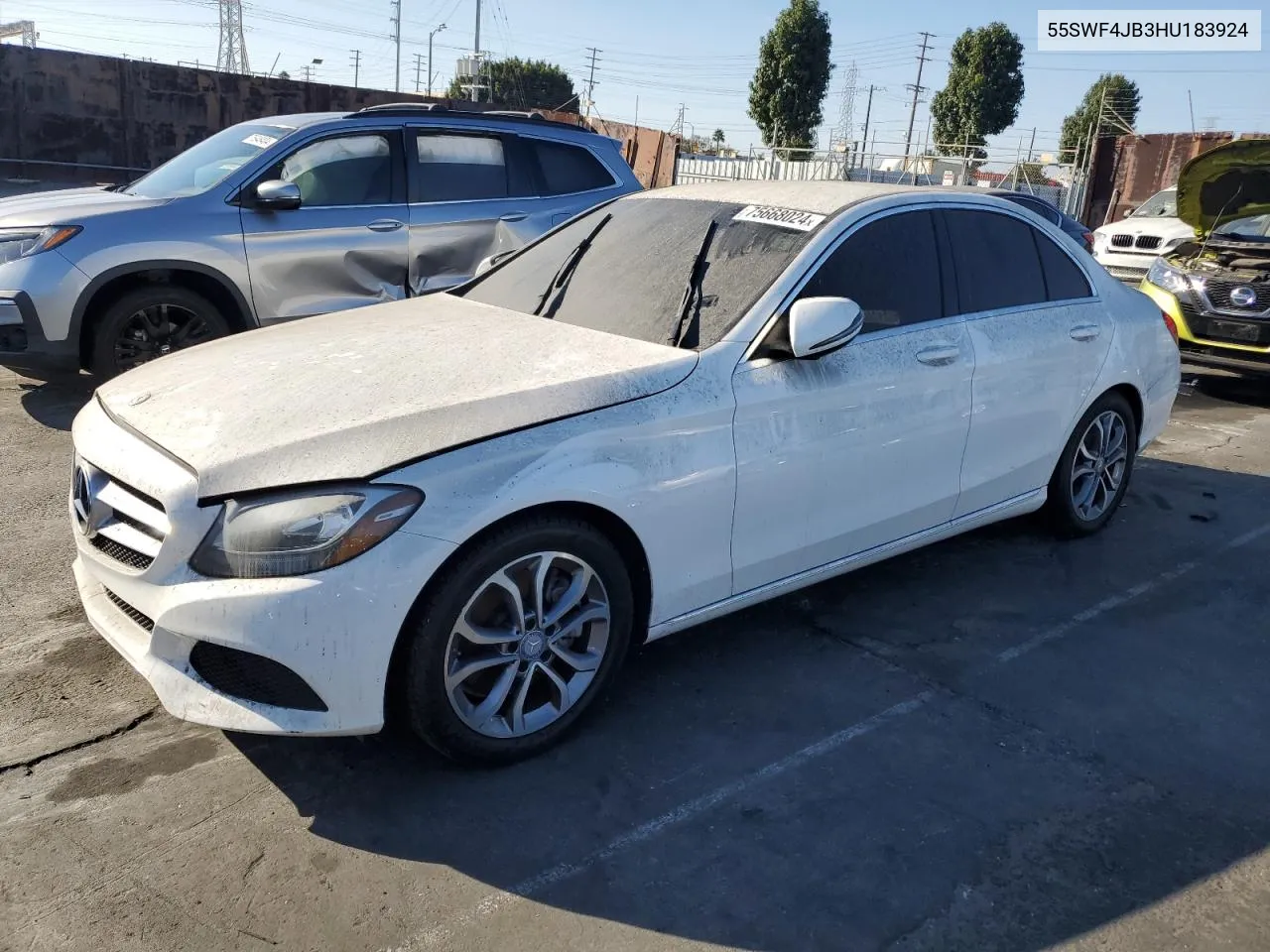 2017 Mercedes-Benz C 300 VIN: 55SWF4JB3HU183924 Lot: 75668024