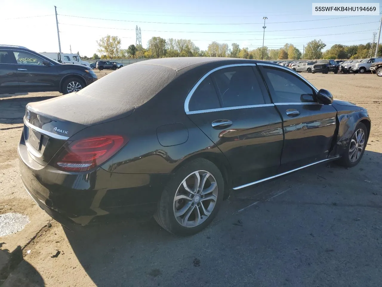 2017 Mercedes-Benz C 300 4Matic VIN: 55SWF4KB4HU194669 Lot: 75755734