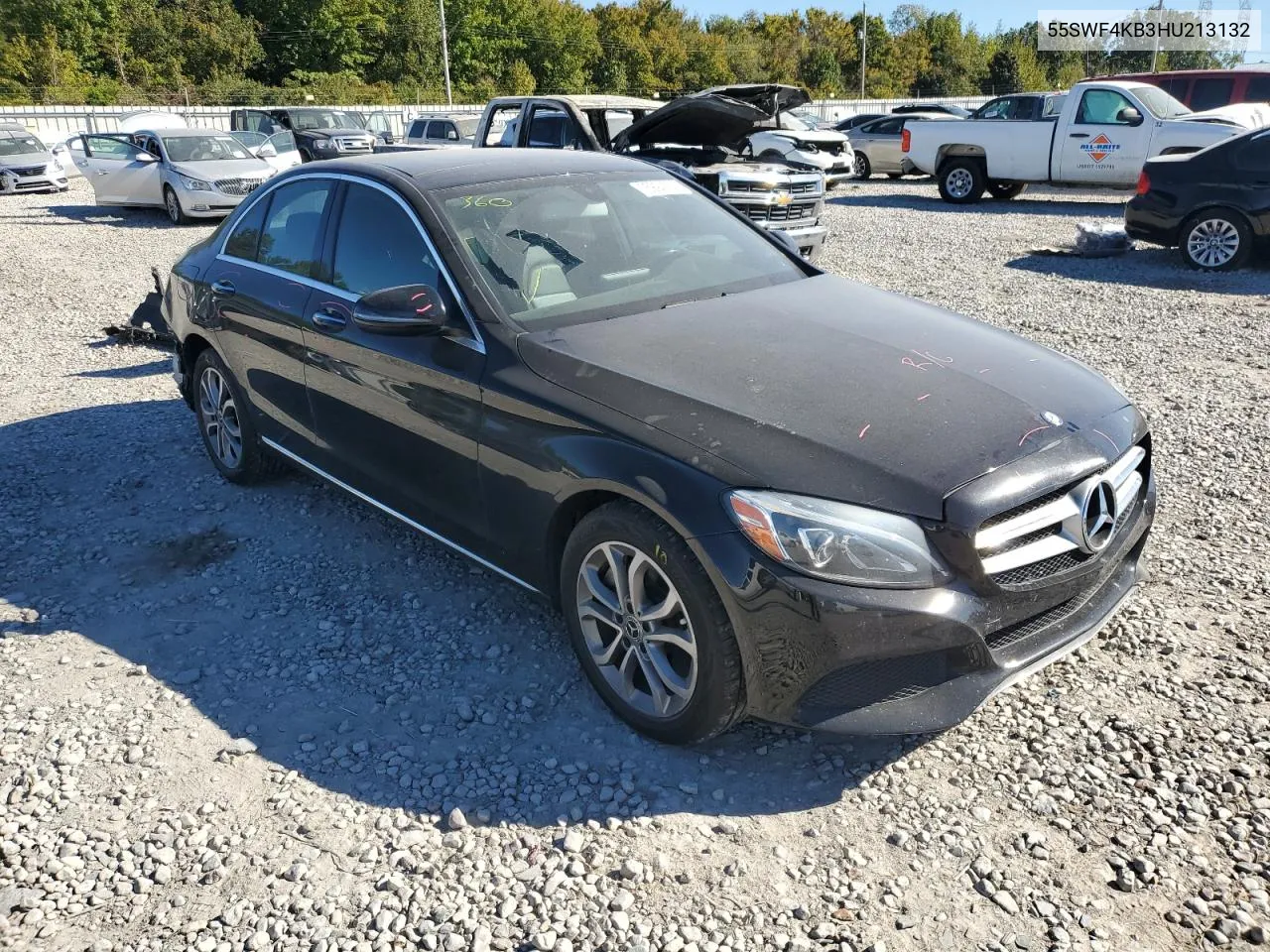 2017 Mercedes-Benz C 300 4Matic VIN: 55SWF4KB3HU213132 Lot: 75994324