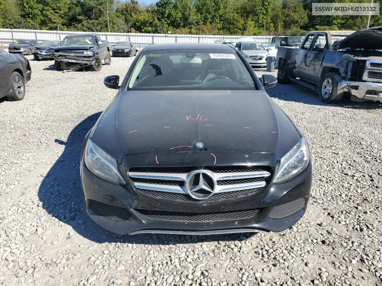 2017 Mercedes-Benz C 300 4Matic VIN: 55SWF4KB3HU213132 Lot: 75994324