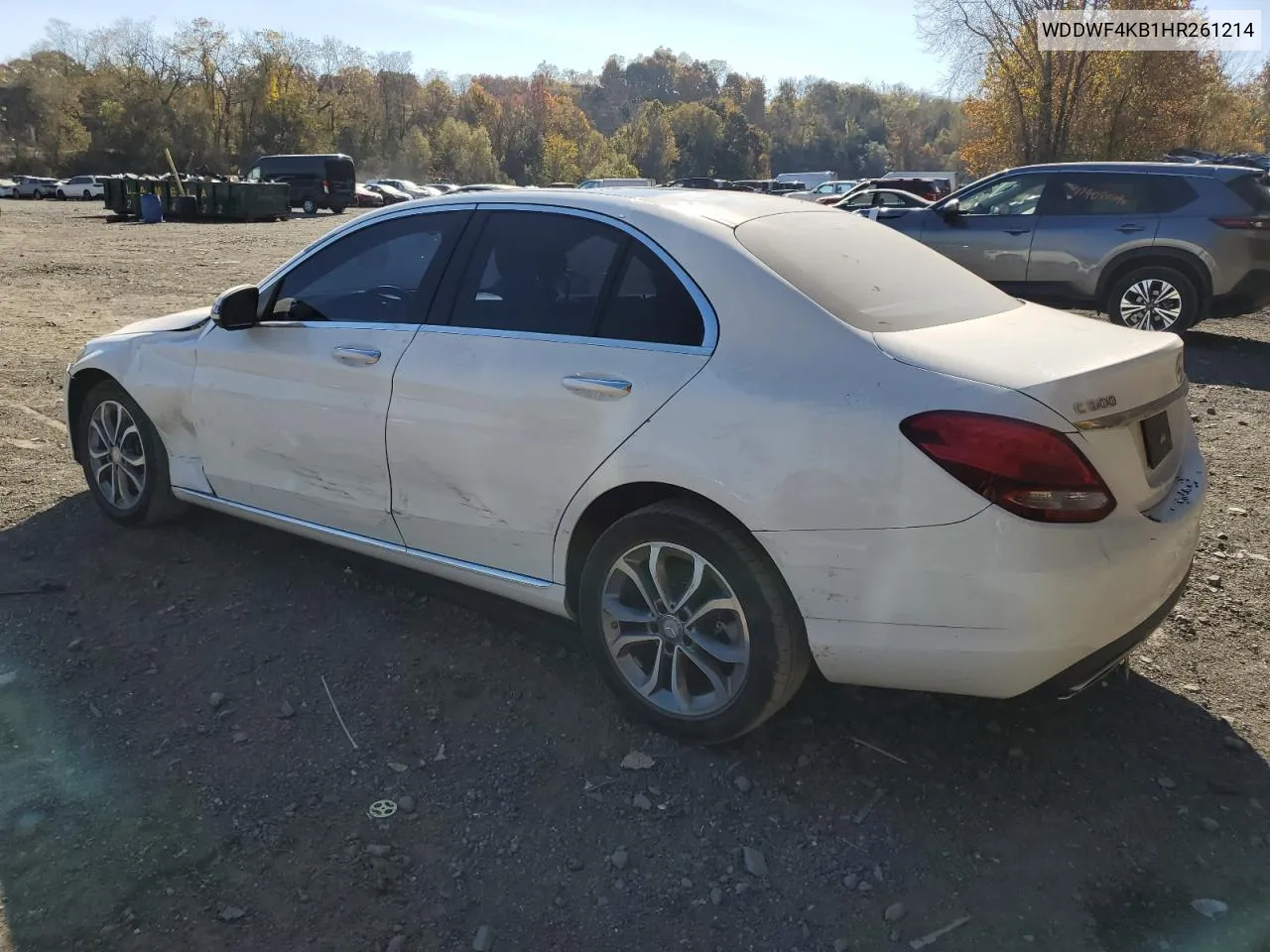 2017 Mercedes-Benz C 300 4Matic VIN: WDDWF4KB1HR261214 Lot: 76317994