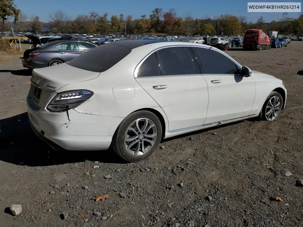 2017 Mercedes-Benz C 300 4Matic VIN: WDDWF4KB1HR261214 Lot: 76317994