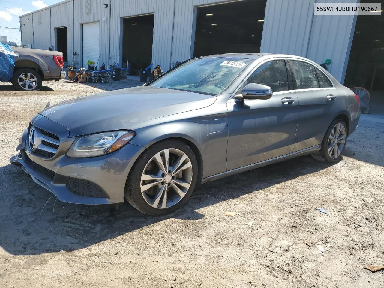 2017 Mercedes-Benz C 300 VIN: 55SWF4JB0HU190667 Lot: 76512234