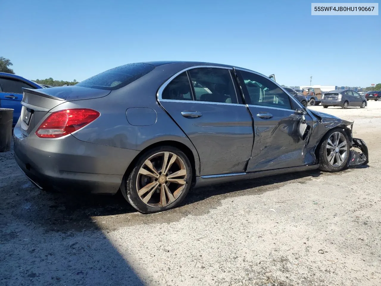 2017 Mercedes-Benz C 300 VIN: 55SWF4JB0HU190667 Lot: 76512234