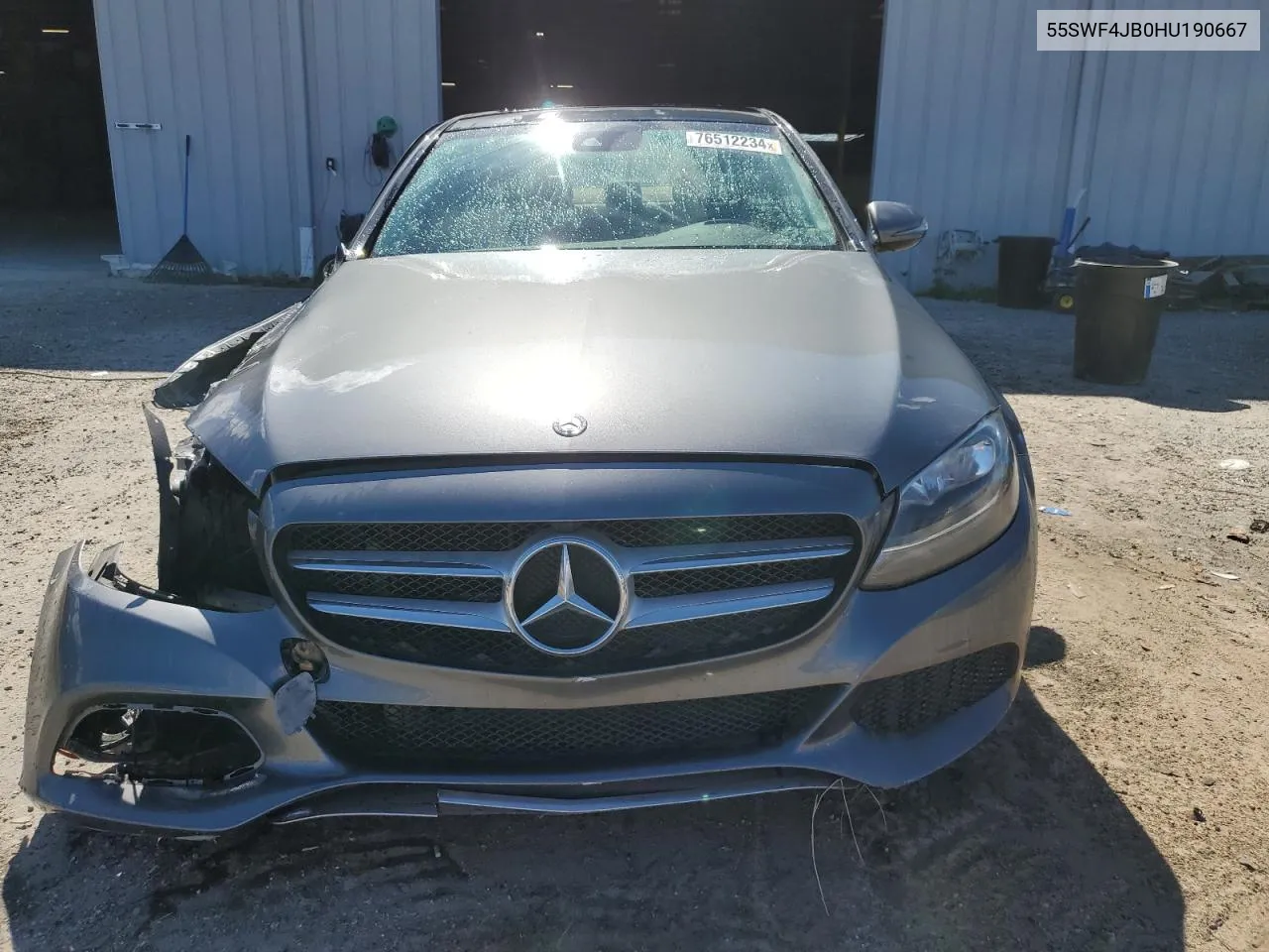 2017 Mercedes-Benz C 300 VIN: 55SWF4JB0HU190667 Lot: 76512234