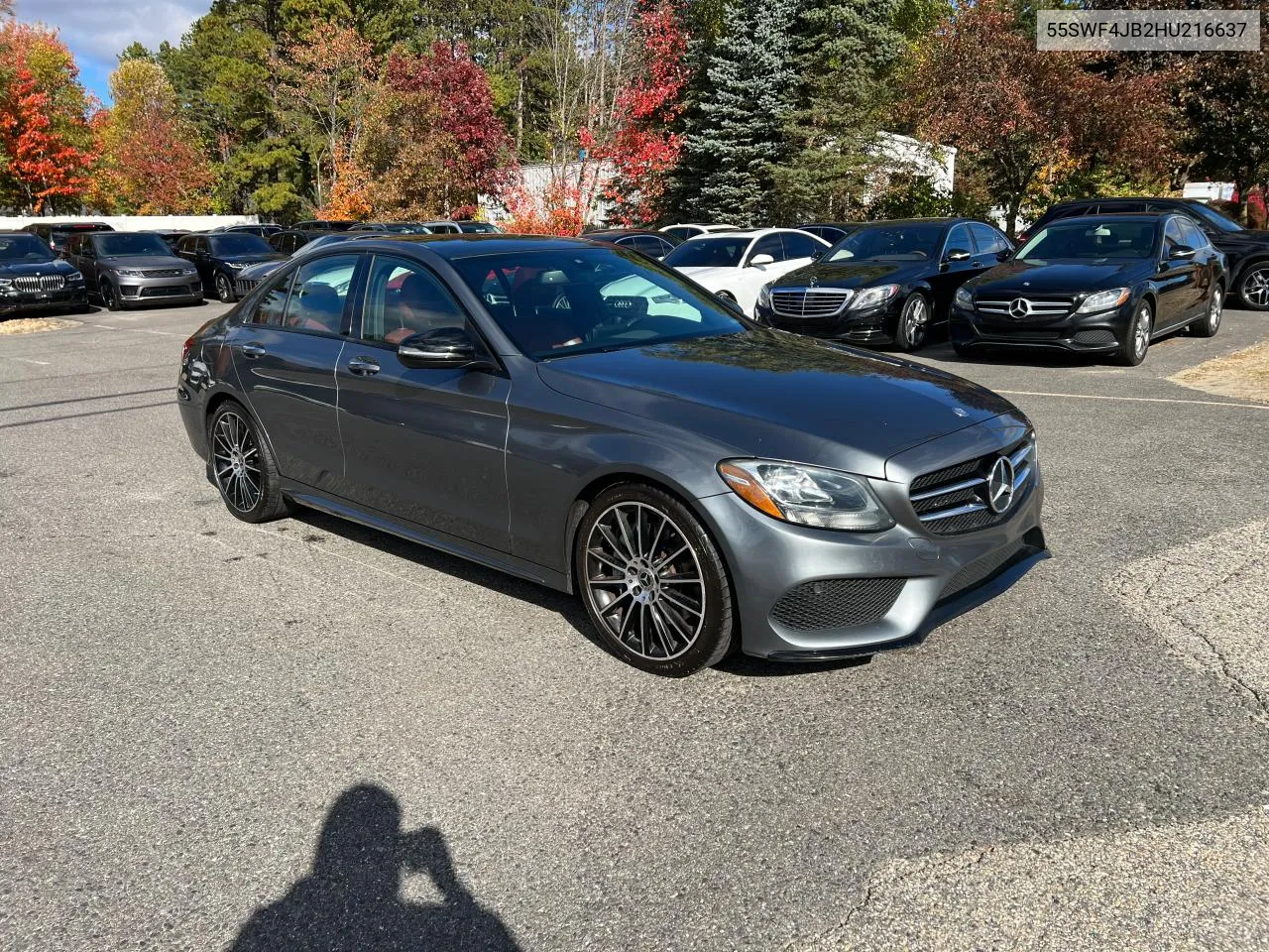 2017 Mercedes-Benz C 300 VIN: 55SWF4JB2HU216637 Lot: 76768864