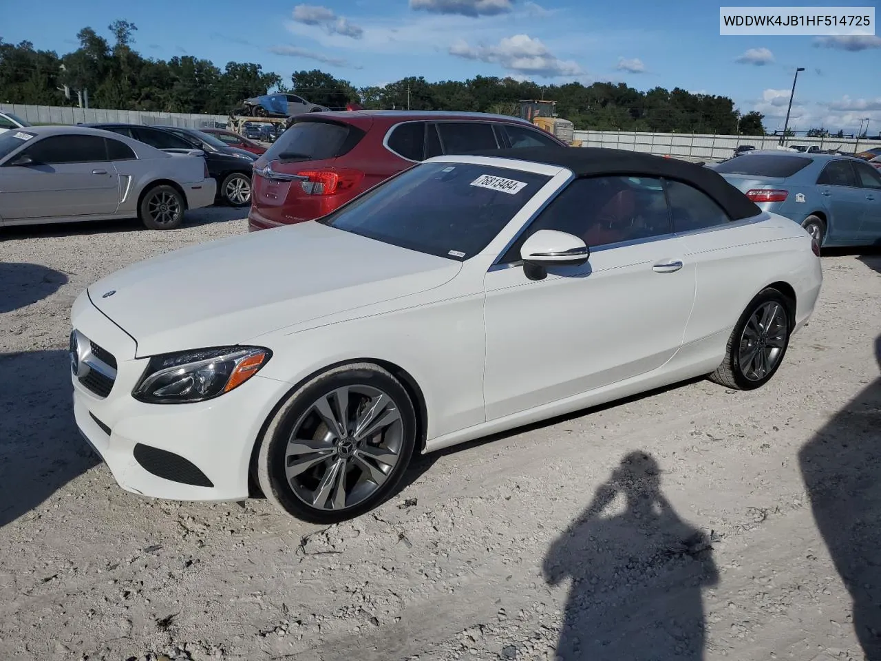 2017 Mercedes-Benz C 300 VIN: WDDWK4JB1HF514725 Lot: 76813484