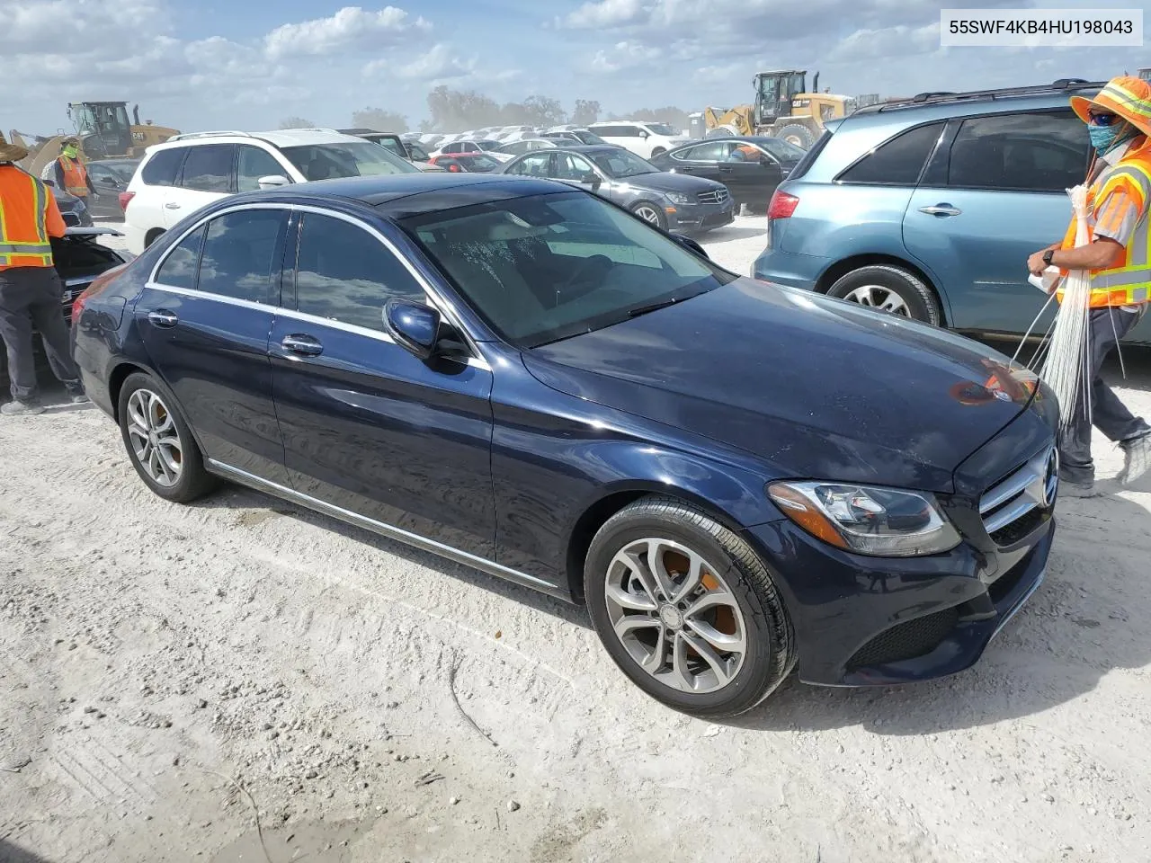 2017 Mercedes-Benz C 300 4Matic VIN: 55SWF4KB4HU198043 Lot: 76999834