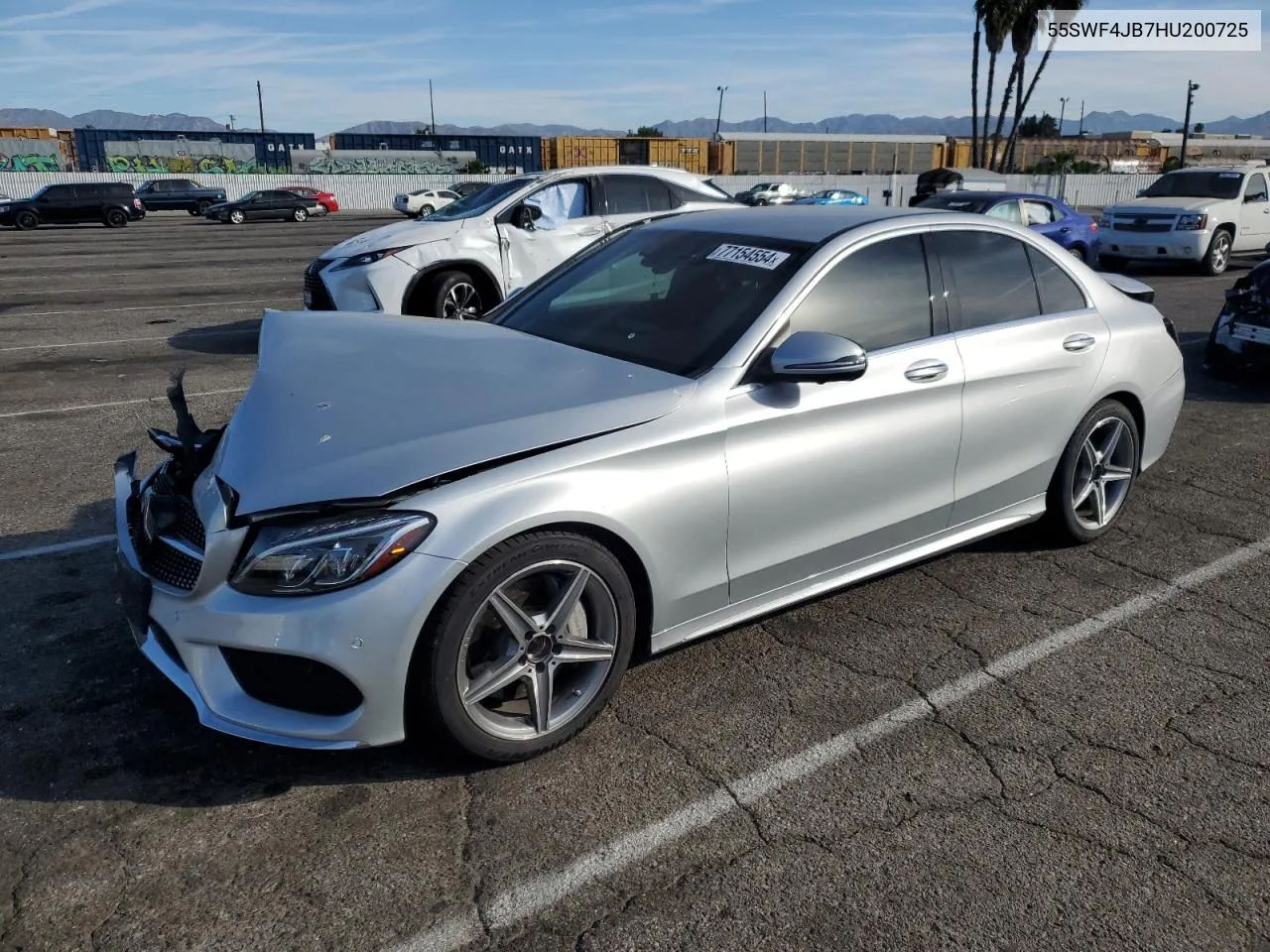 2017 Mercedes-Benz C 300 VIN: 55SWF4JB7HU200725 Lot: 77154554