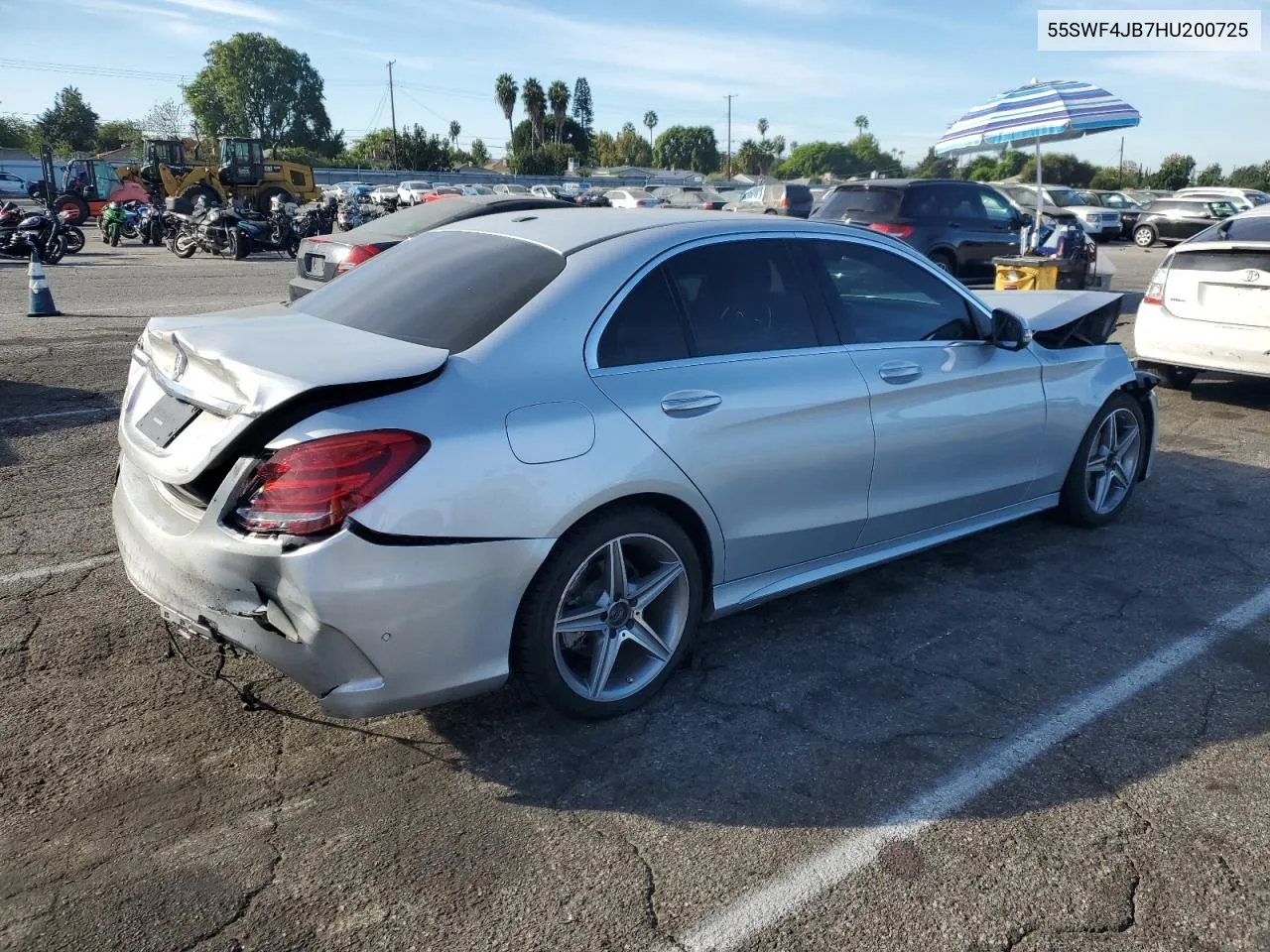 2017 Mercedes-Benz C 300 VIN: 55SWF4JB7HU200725 Lot: 77154554