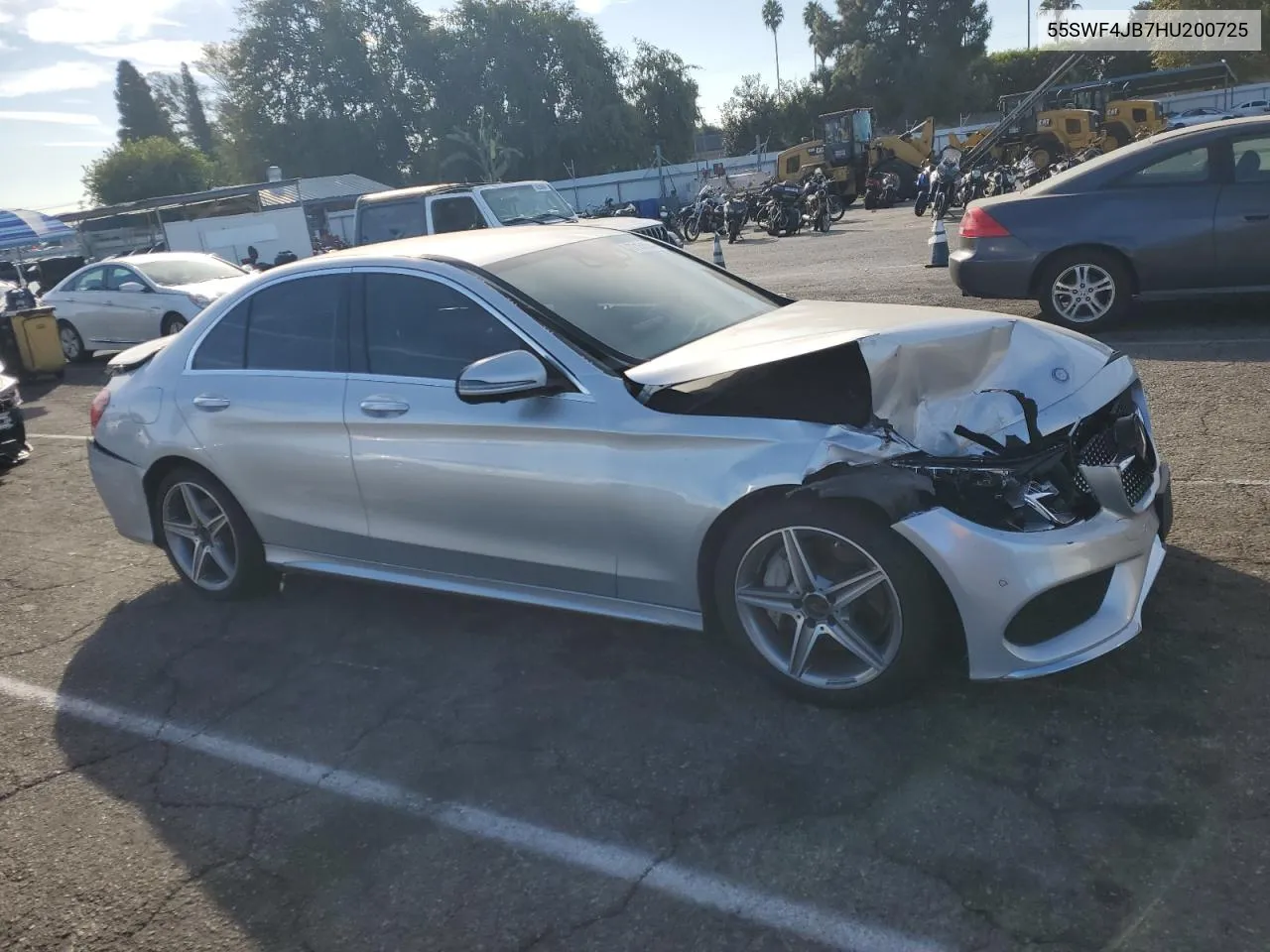 2017 Mercedes-Benz C 300 VIN: 55SWF4JB7HU200725 Lot: 77154554