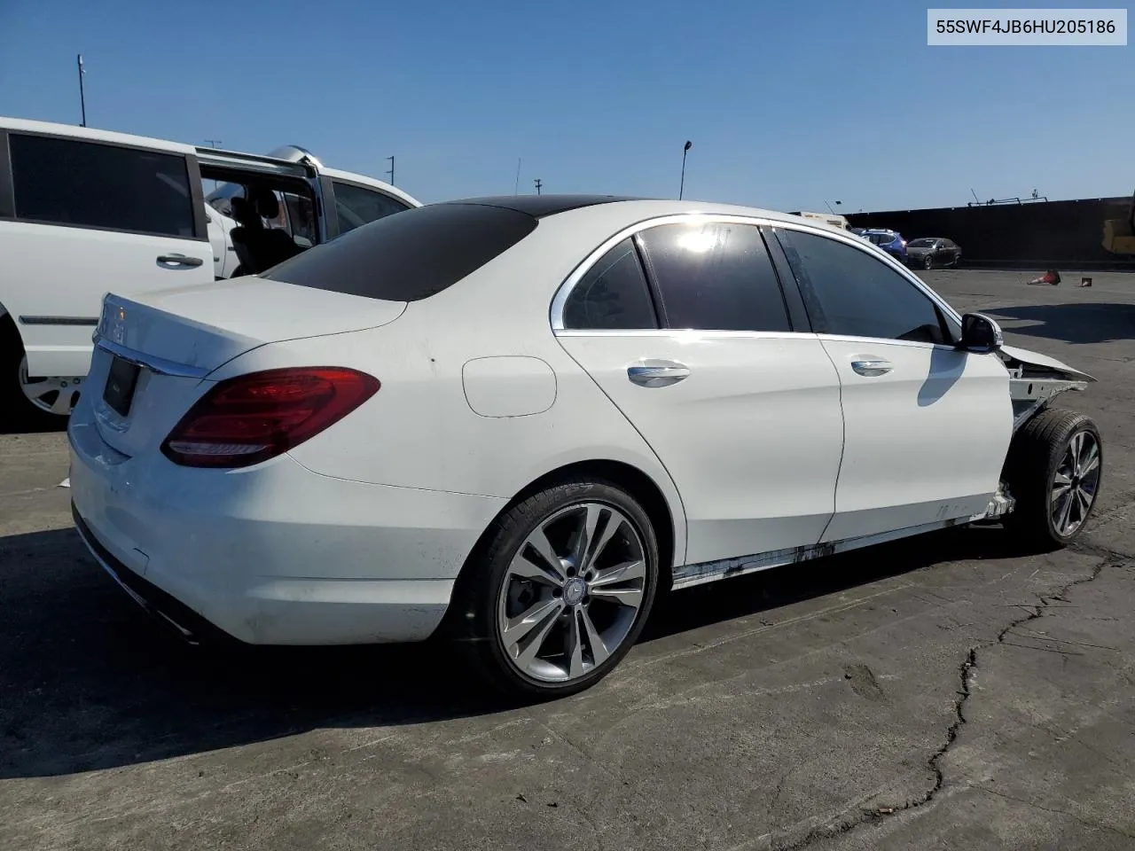 2017 Mercedes-Benz C 300 VIN: 55SWF4JB6HU205186 Lot: 77683314