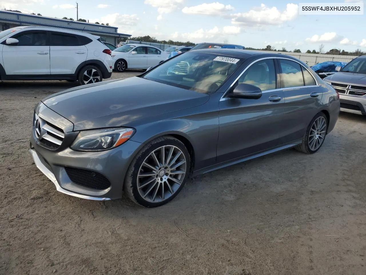 2017 Mercedes-Benz C 300 VIN: 55SWF4JBXHU205952 Lot: 77970044