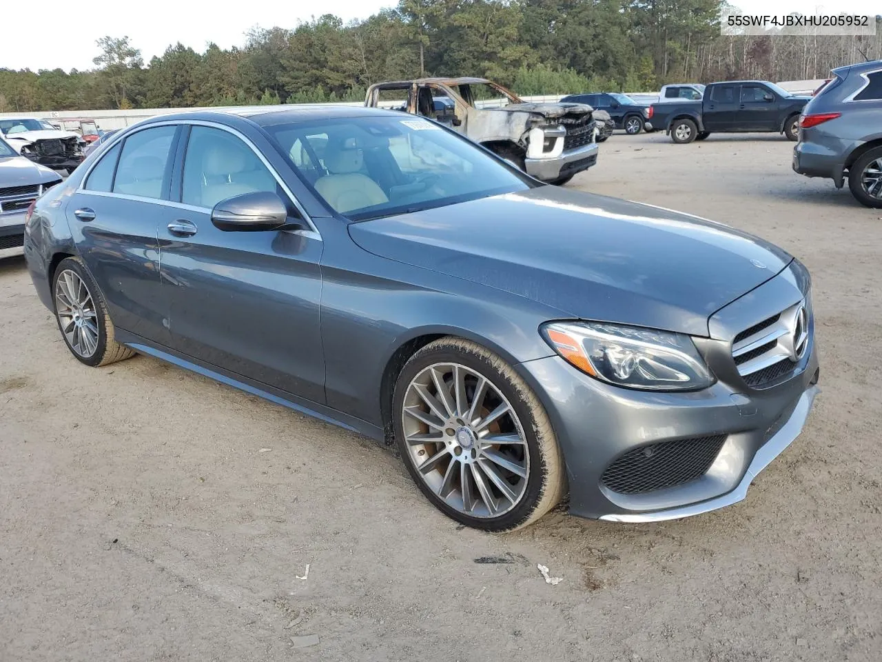 2017 Mercedes-Benz C 300 VIN: 55SWF4JBXHU205952 Lot: 77970044