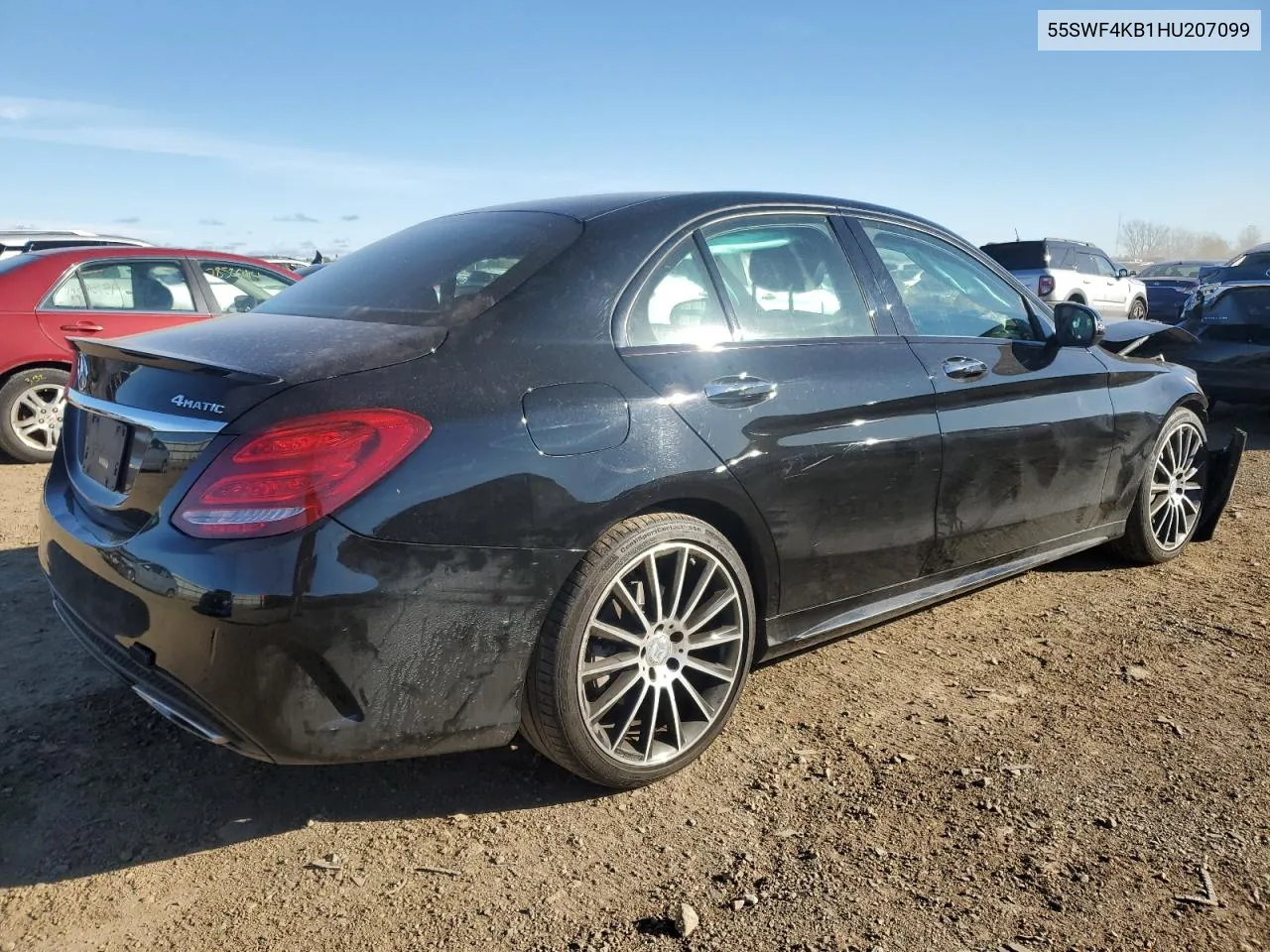 2017 Mercedes-Benz C 300 4Matic VIN: 55SWF4KB1HU207099 Lot: 78415764