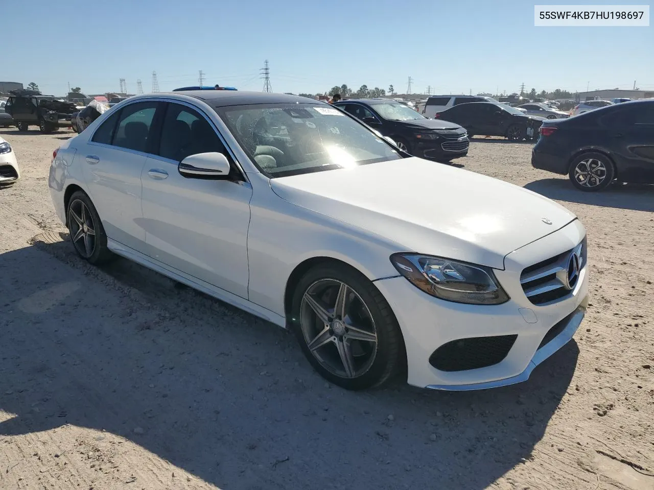 2017 Mercedes-Benz C 300 4Matic VIN: 55SWF4KB7HU198697 Lot: 78528774