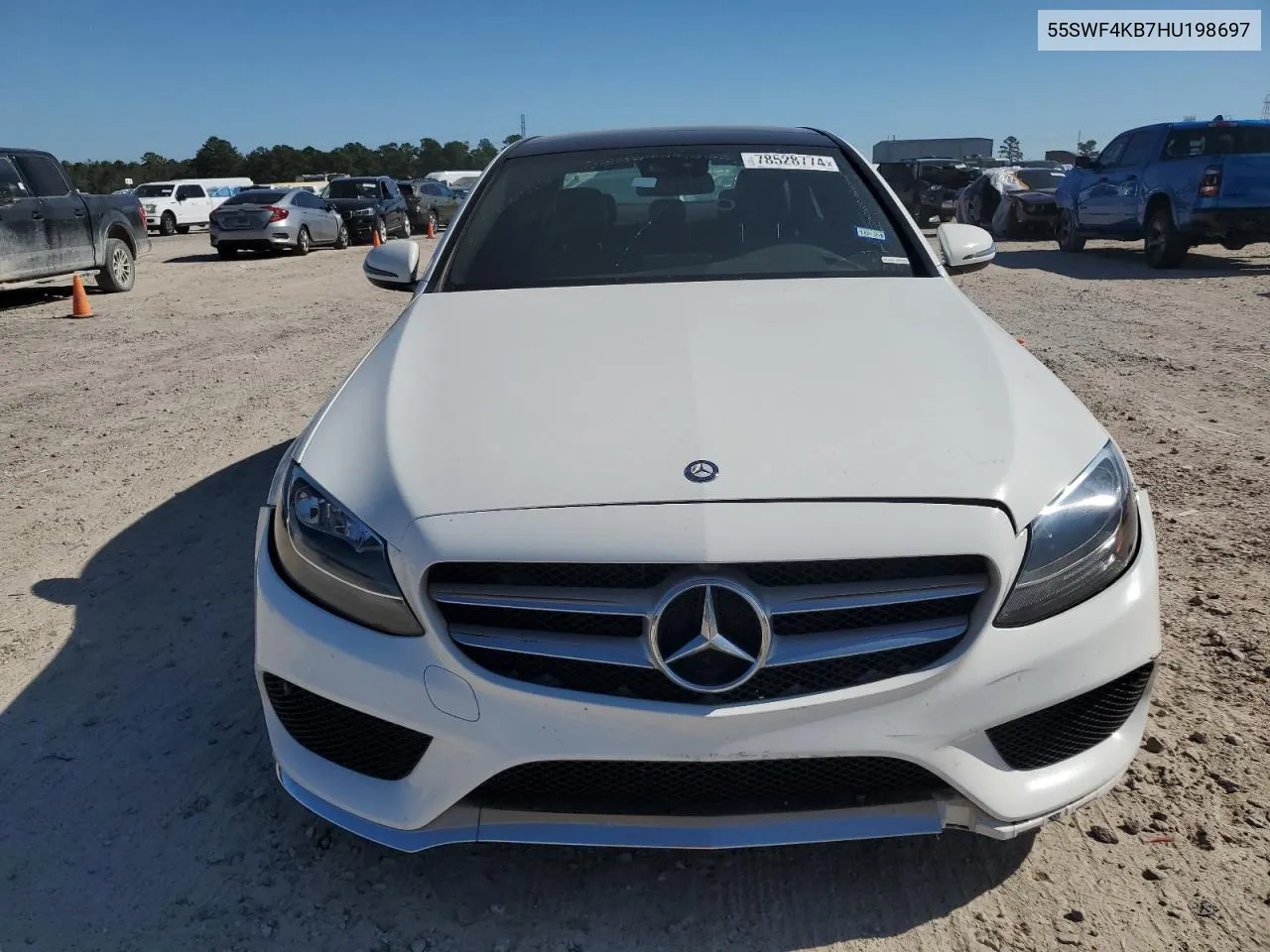 2017 Mercedes-Benz C 300 4Matic VIN: 55SWF4KB7HU198697 Lot: 78528774