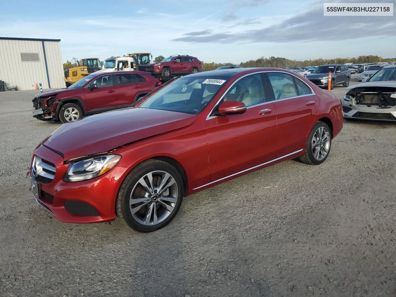 2017 Mercedes-Benz C 300 4Matic VIN: 55SWF4KB3HU227158 Lot: 78698944