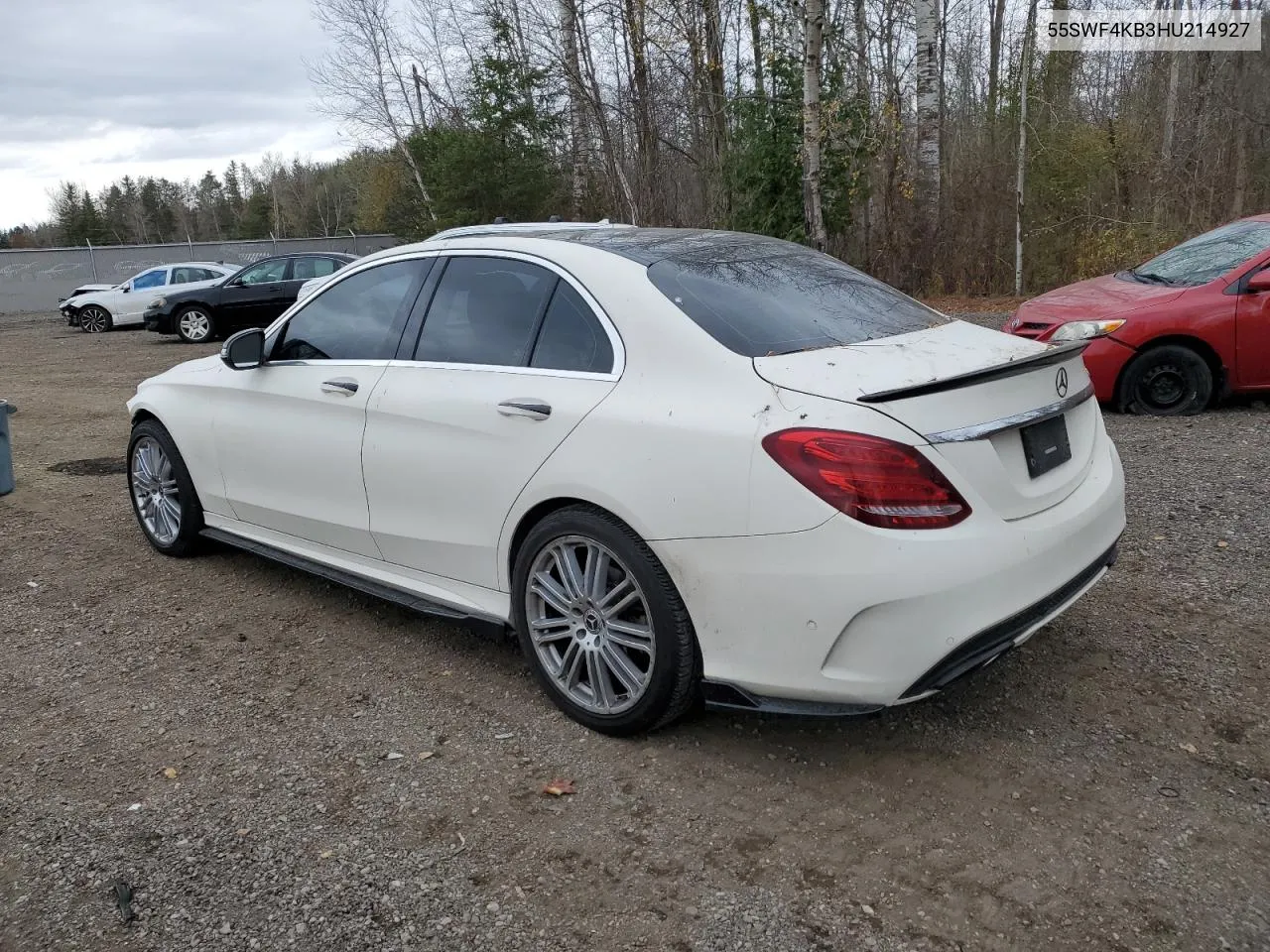 2017 Mercedes-Benz C 300 4Matic VIN: 55SWF4KB3HU214927 Lot: 79359214