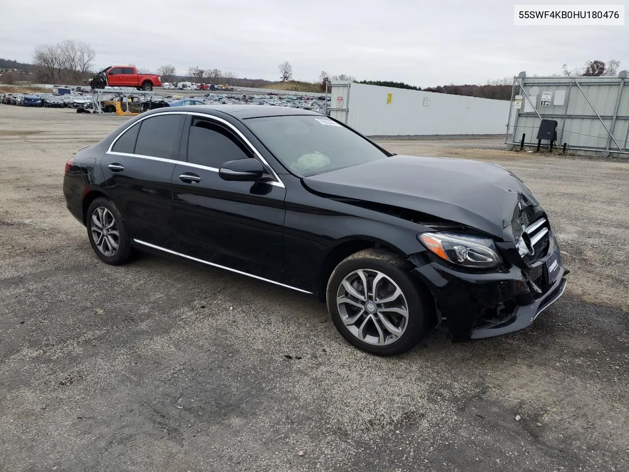 2017 Mercedes-Benz C 300 4Matic VIN: 55SWF4KB0HU180476 Lot: 79608444