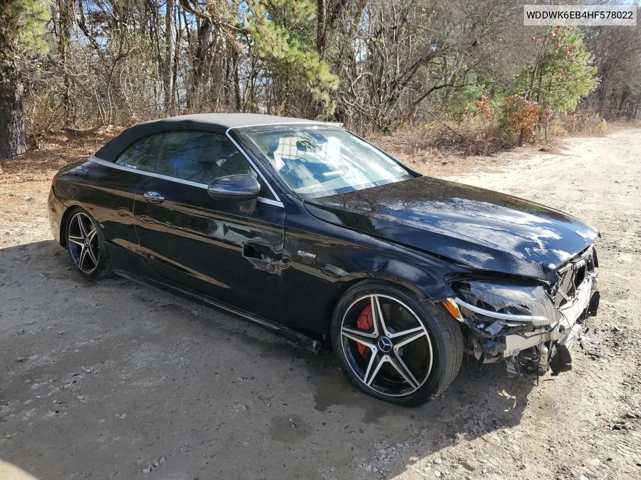 2017 Mercedes-Benz C 43 4Matic Amg VIN: WDDWK6EB4HF578022 Lot: 80245864