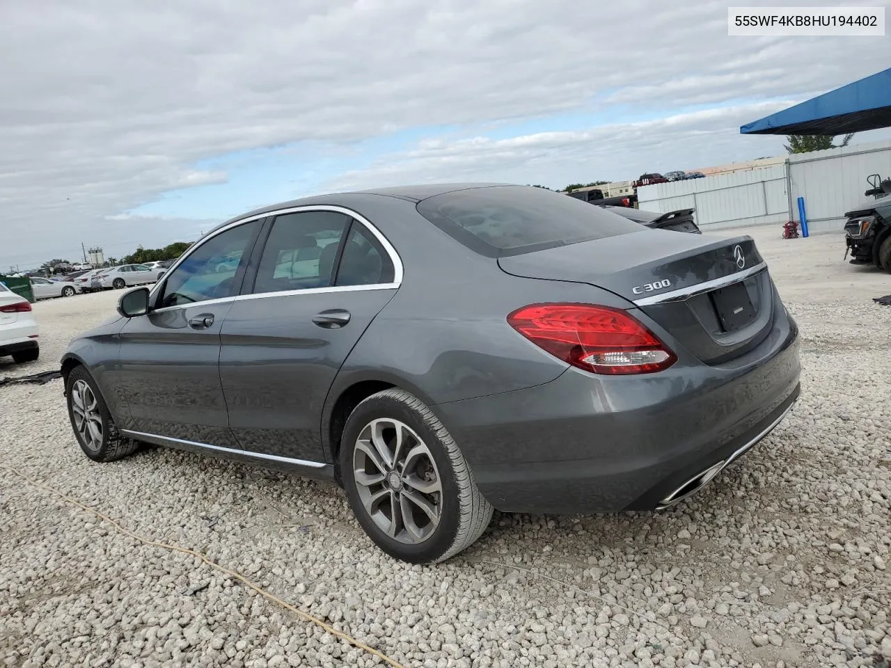 2017 Mercedes-Benz C 300 4Matic VIN: 55SWF4KB8HU194402 Lot: 80556044