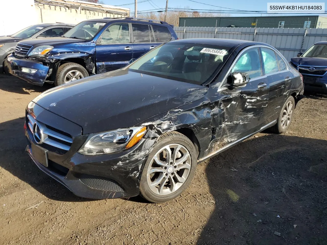 2017 Mercedes-Benz C 300 4Matic VIN: 55SWF4KB1HU184083 Lot: 80635884