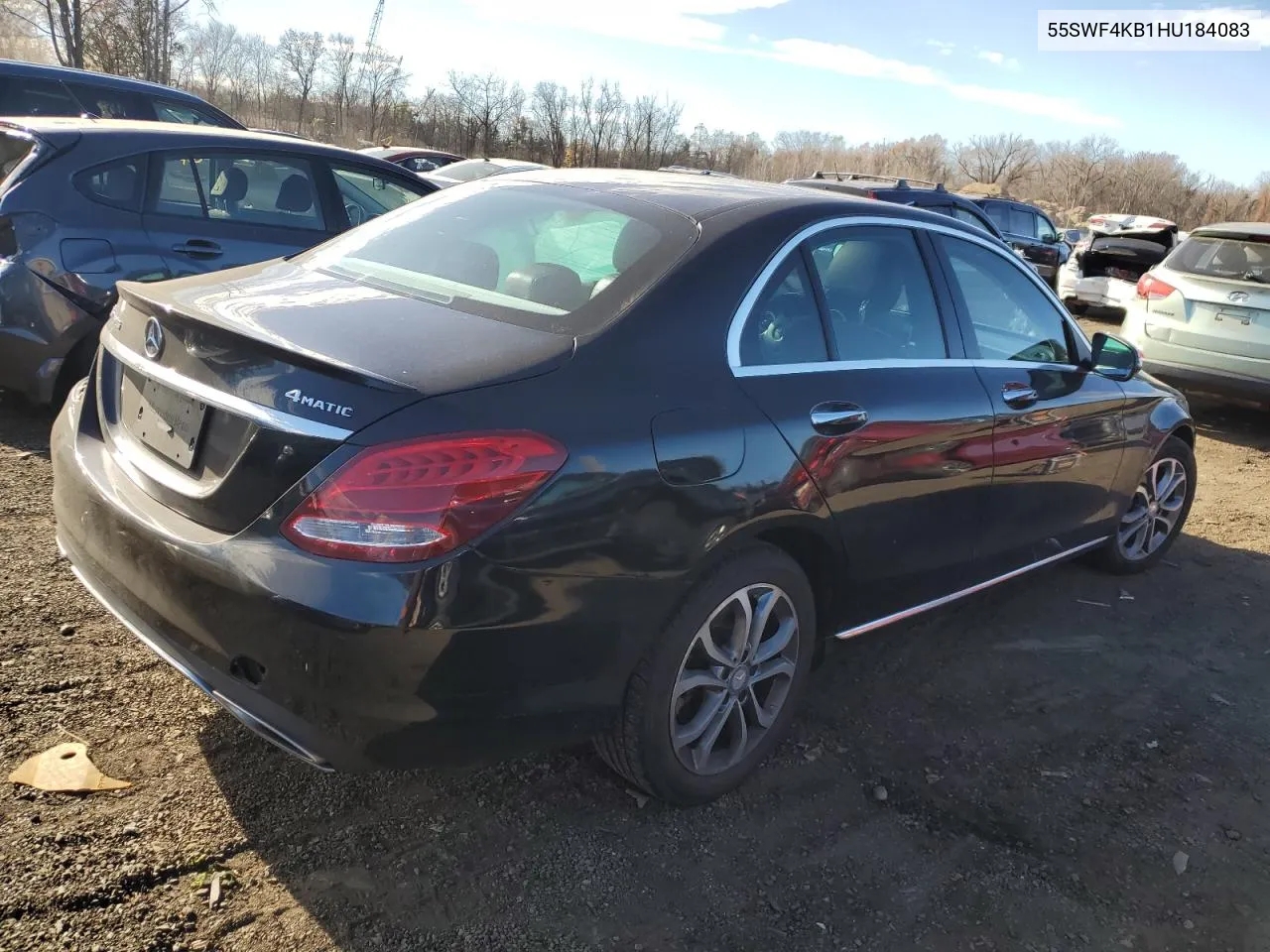 2017 Mercedes-Benz C 300 4Matic VIN: 55SWF4KB1HU184083 Lot: 80635884