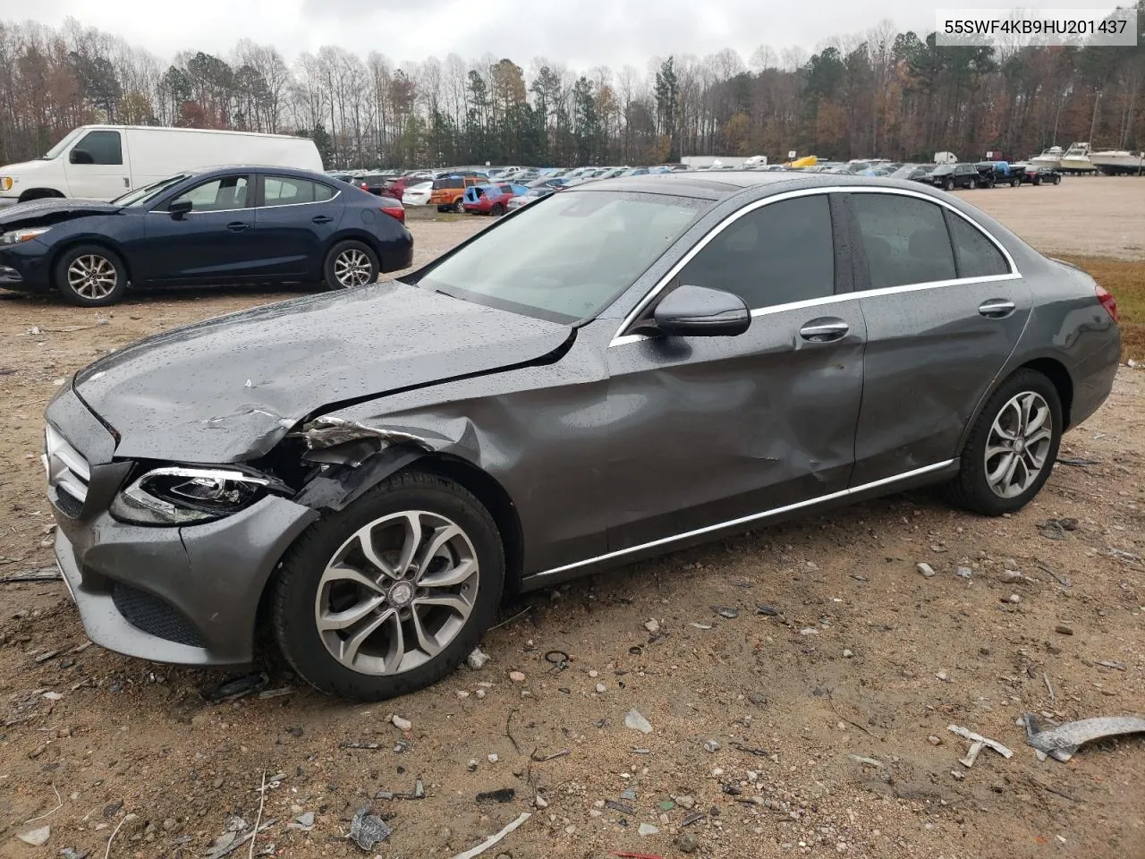 2017 Mercedes-Benz C 300 4Matic VIN: 55SWF4KB9HU201437 Lot: 80888414