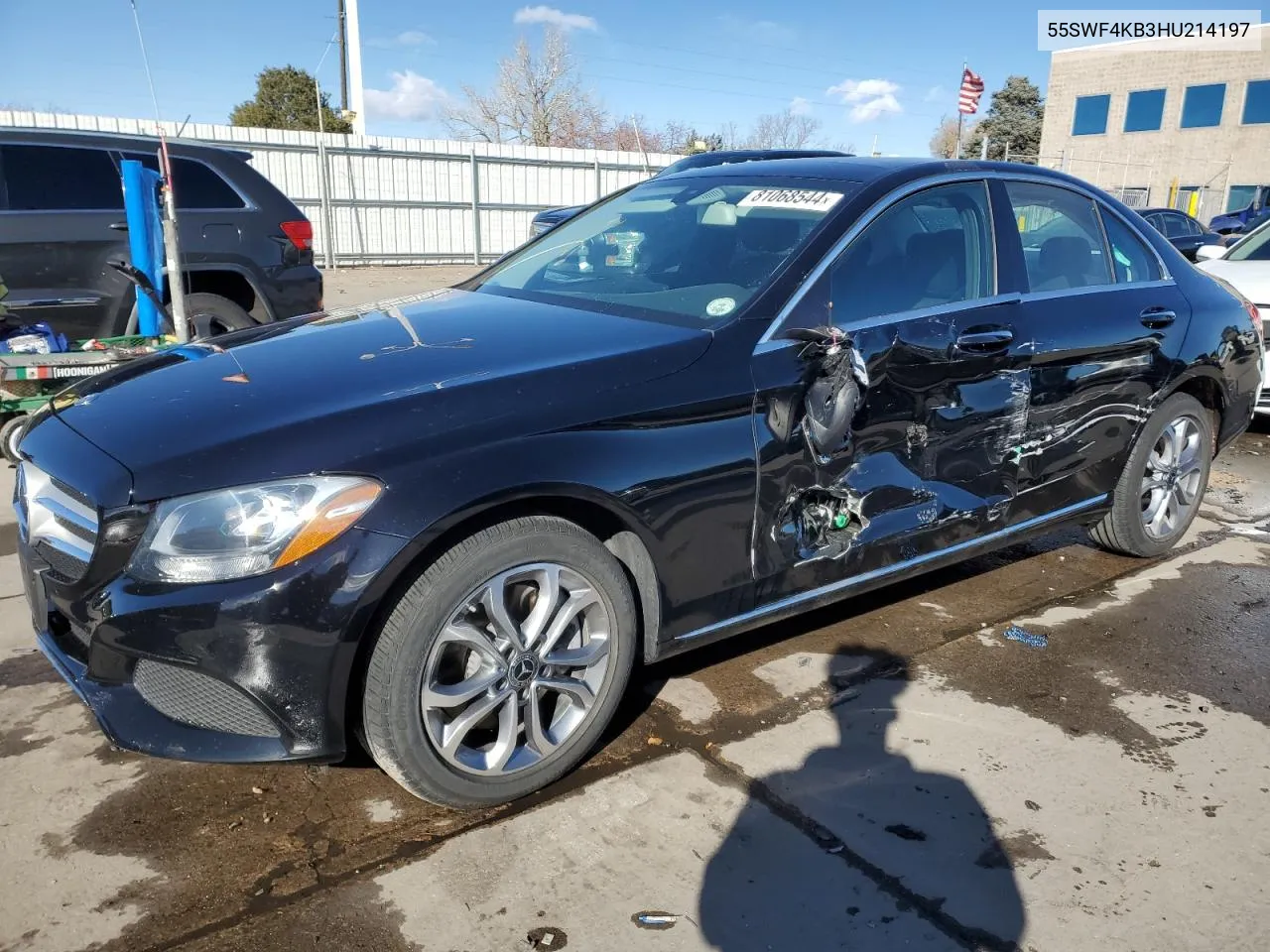 2017 Mercedes-Benz C 300 4Matic VIN: 55SWF4KB3HU214197 Lot: 81068544