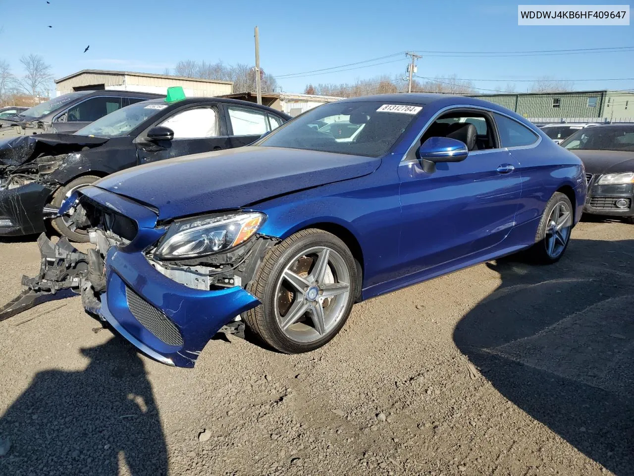 2017 Mercedes-Benz C 300 4Matic VIN: WDDWJ4KB6HF409647 Lot: 81312784