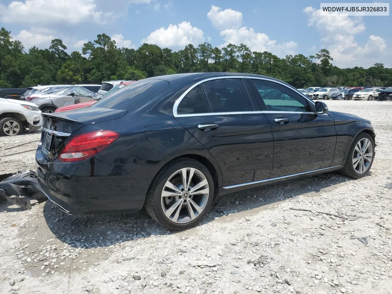 2018 Mercedes-Benz C 300 VIN: WDDWF4JB5JR326833 Lot: 56671804