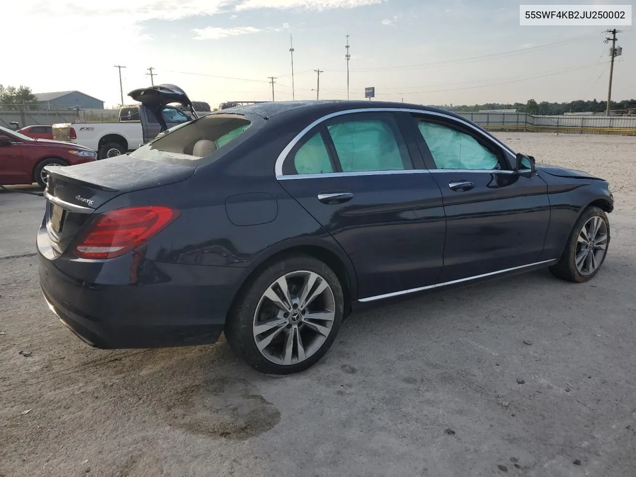 2018 Mercedes-Benz C 300 4Matic VIN: 55SWF4KB2JU250002 Lot: 59816564