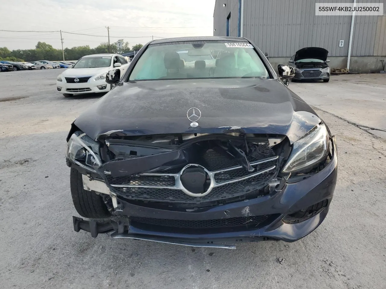 2018 Mercedes-Benz C 300 4Matic VIN: 55SWF4KB2JU250002 Lot: 59816564